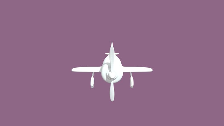 cartoon_airplane_light_setup 3D Model