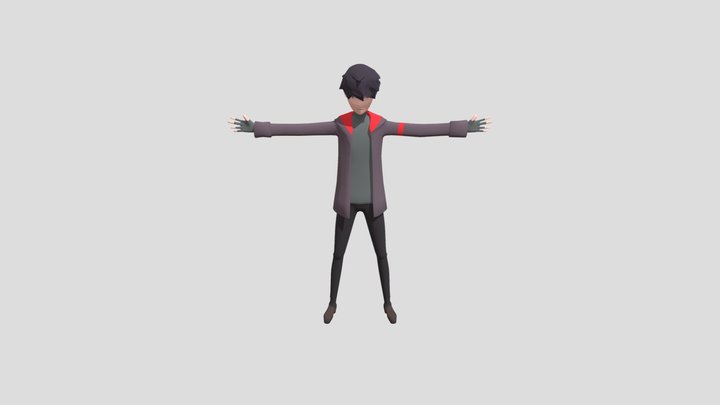 Anime Boy 3D Model