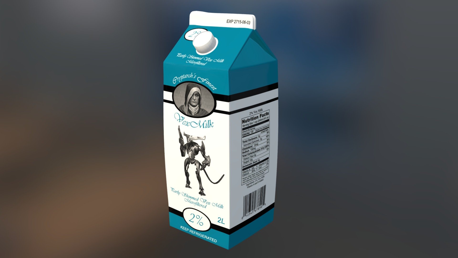 Cryptarch's Finest Vex Milk - 3D model by chrisfebbraro.