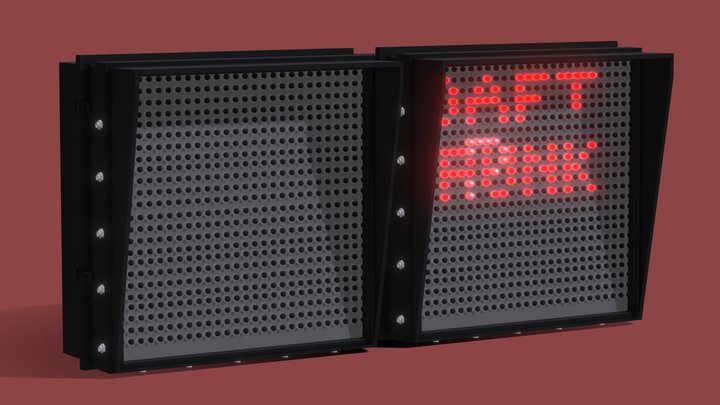 Blankout Sign LED Pack 3D Model