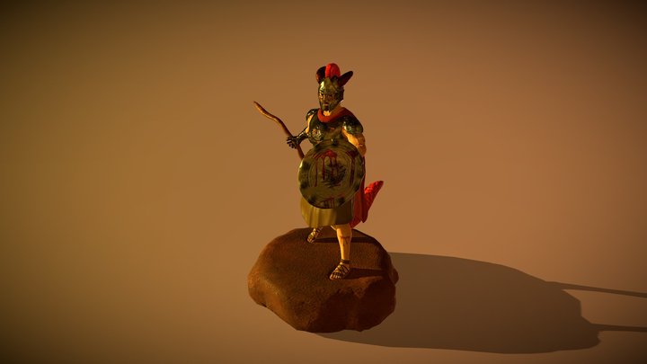 Guerrero Con Armadura 3D Model