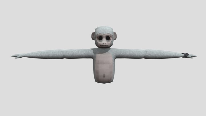 Scary Ahh Monkey Game Player model 3D Model