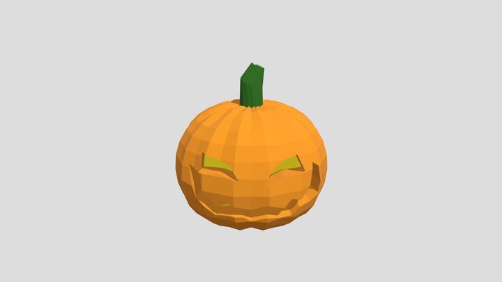 Pumpkin low poly 3D Model