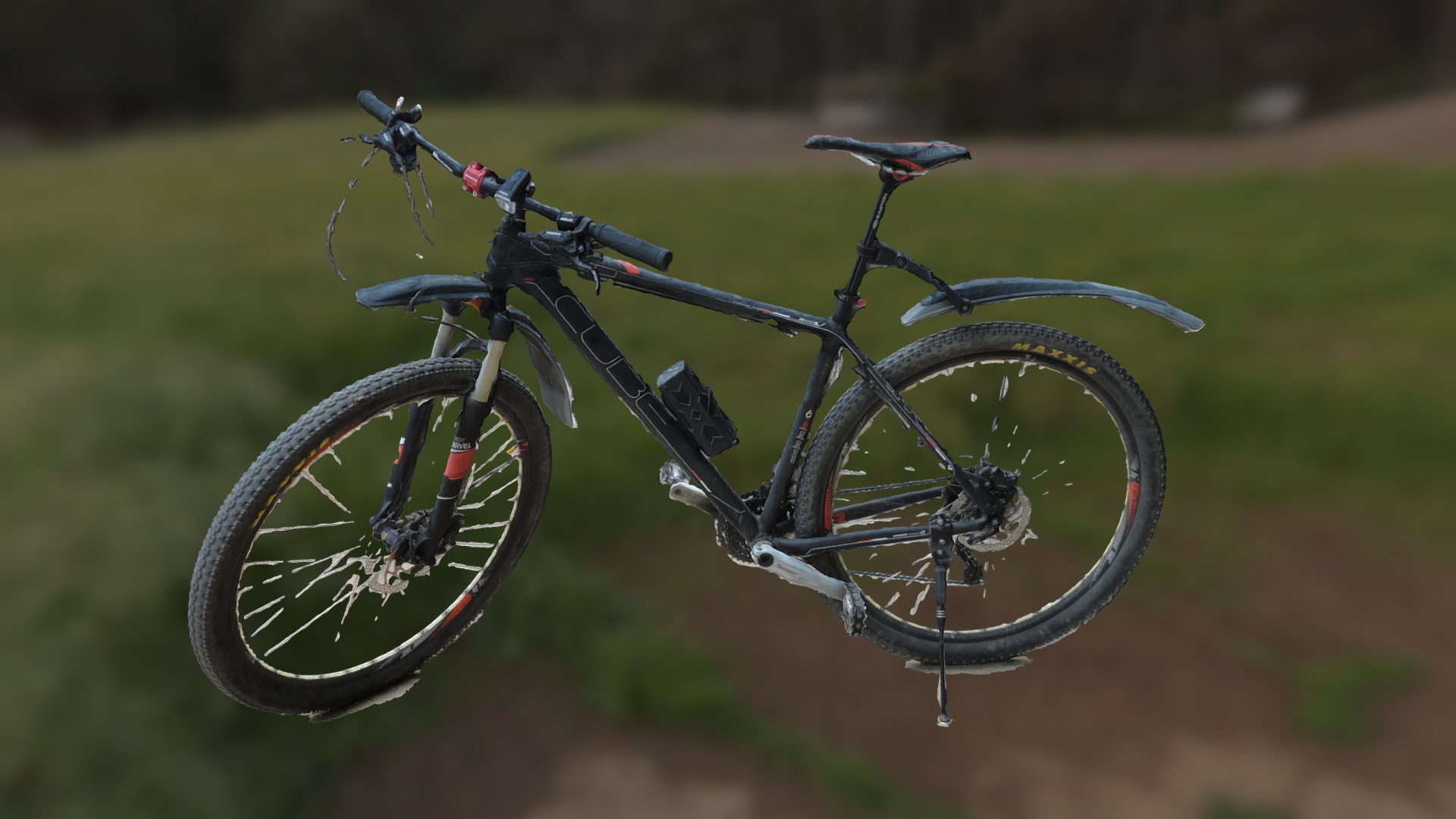 3D model Cube LTD 29 Pro 2012 - This is a 3D model of the Cube LTD 29 Pro 2012. The 3D model is about a bicycle parked in a field.
