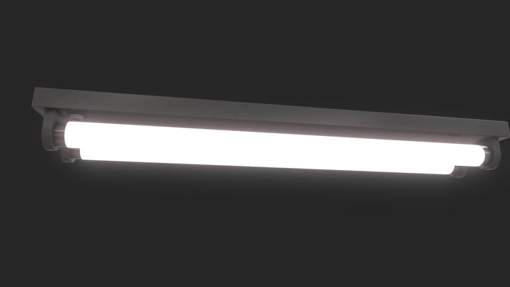 3D Tube lamp 3D Model