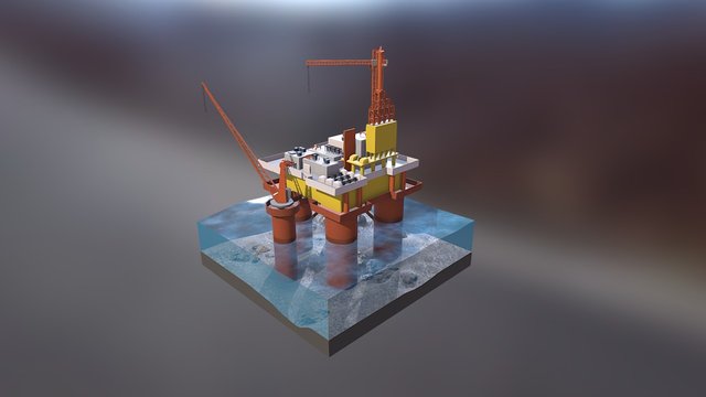 Oilrig 3D Model