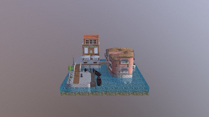 Cityscene Venice - DAE 3D Model