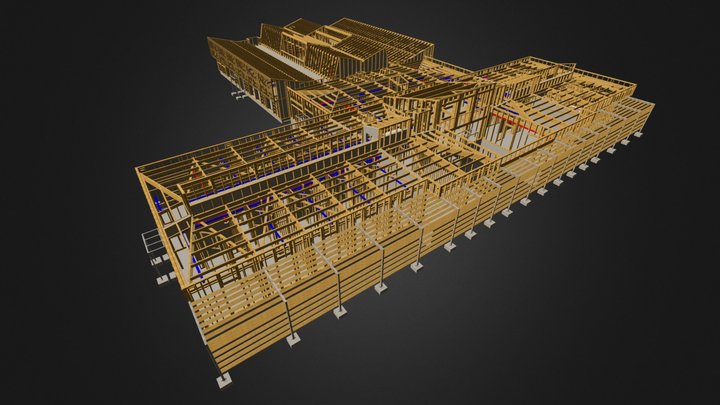EPSMS - Maquette - Bois - VMC - Collision 3D Model