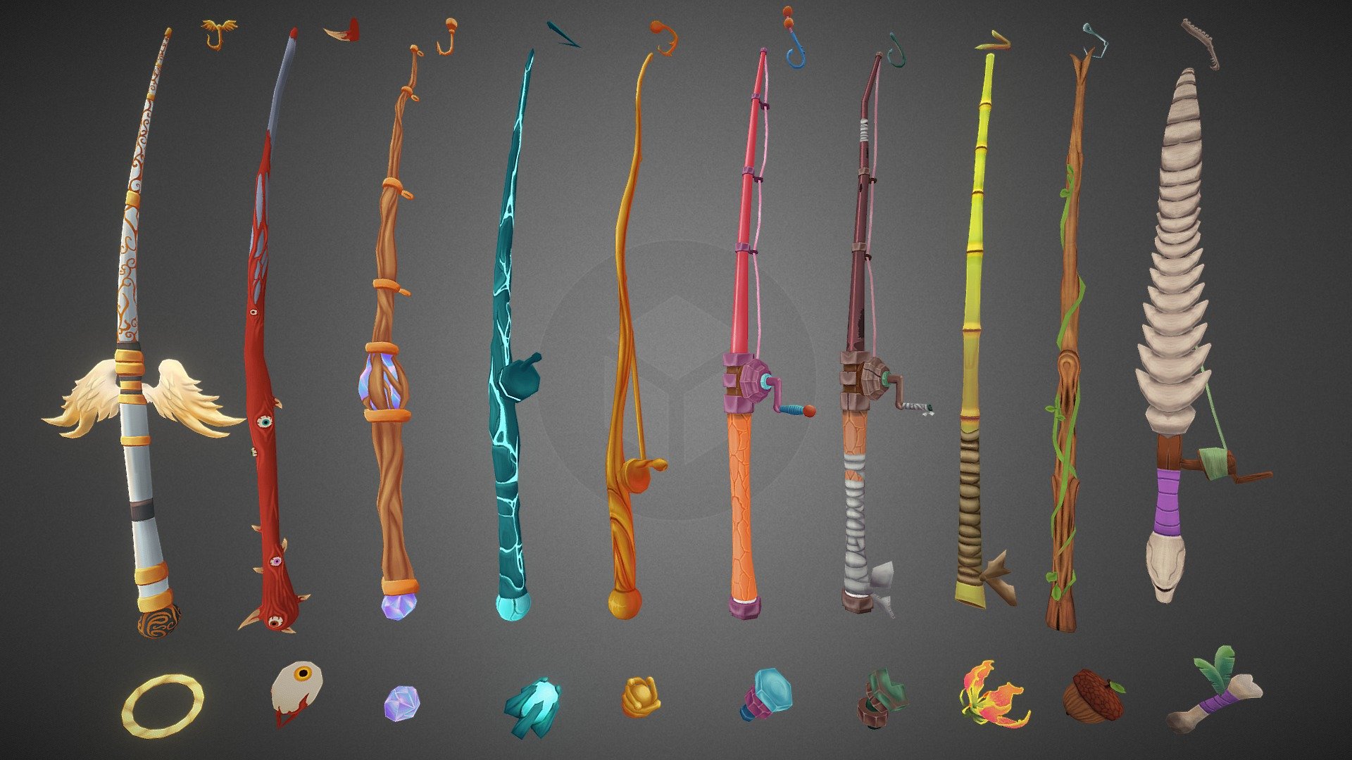 Roblox ocean quest fishing rods 3d model by wouter yntema