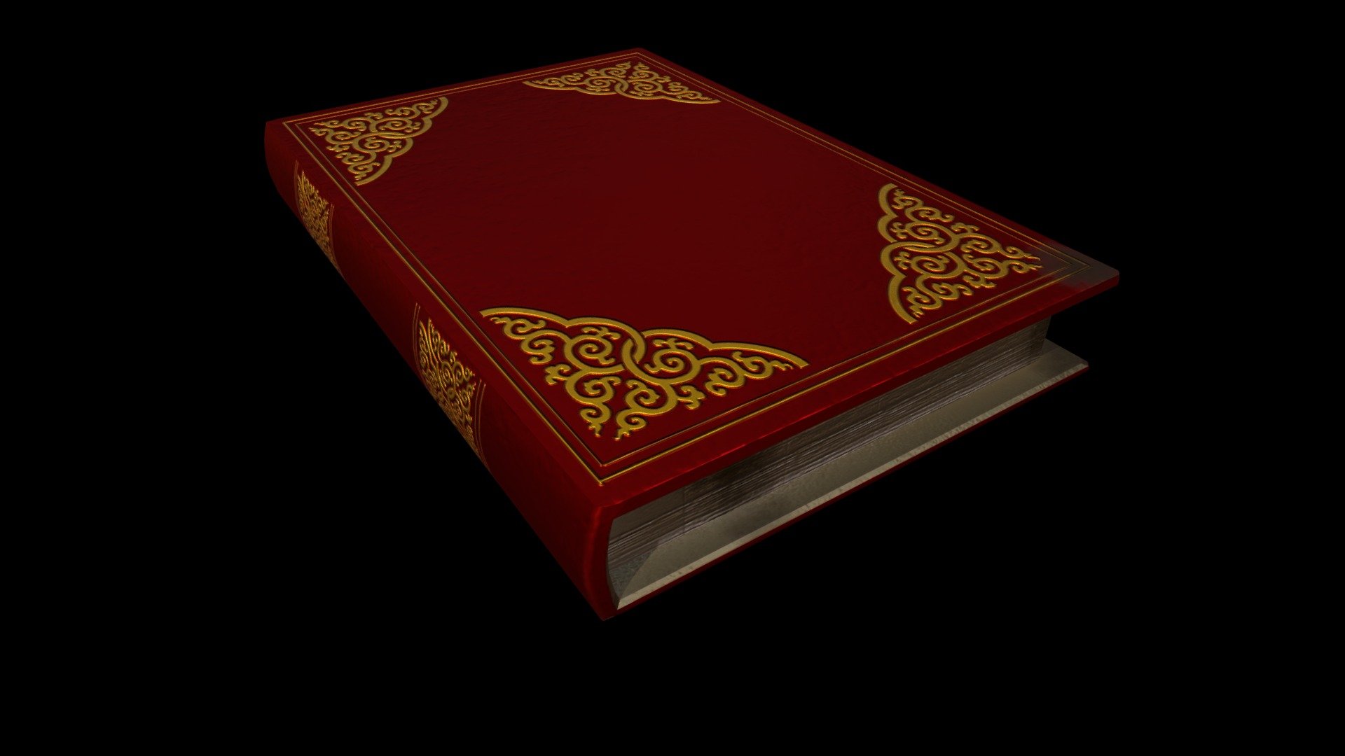 High poly book with hard cover