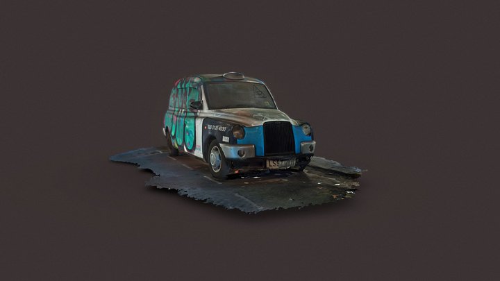 Abandoned London Taxi, E2. (Raw Scan) 3D Model
