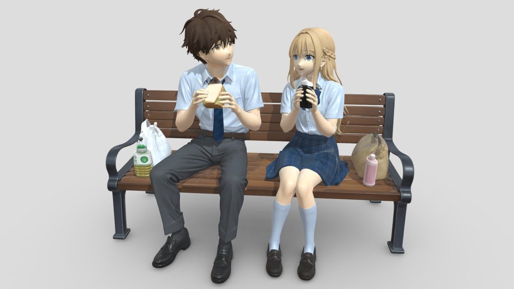 Tom & Rena — Park Bench Lunch Break