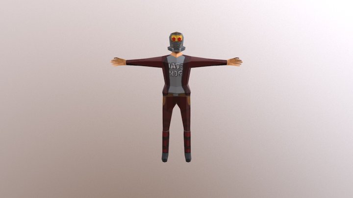 Star_Lord Low_Poly 3D Model