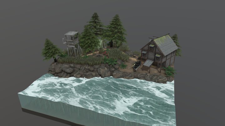 DAE Diorama - By The Ocean 3D Model