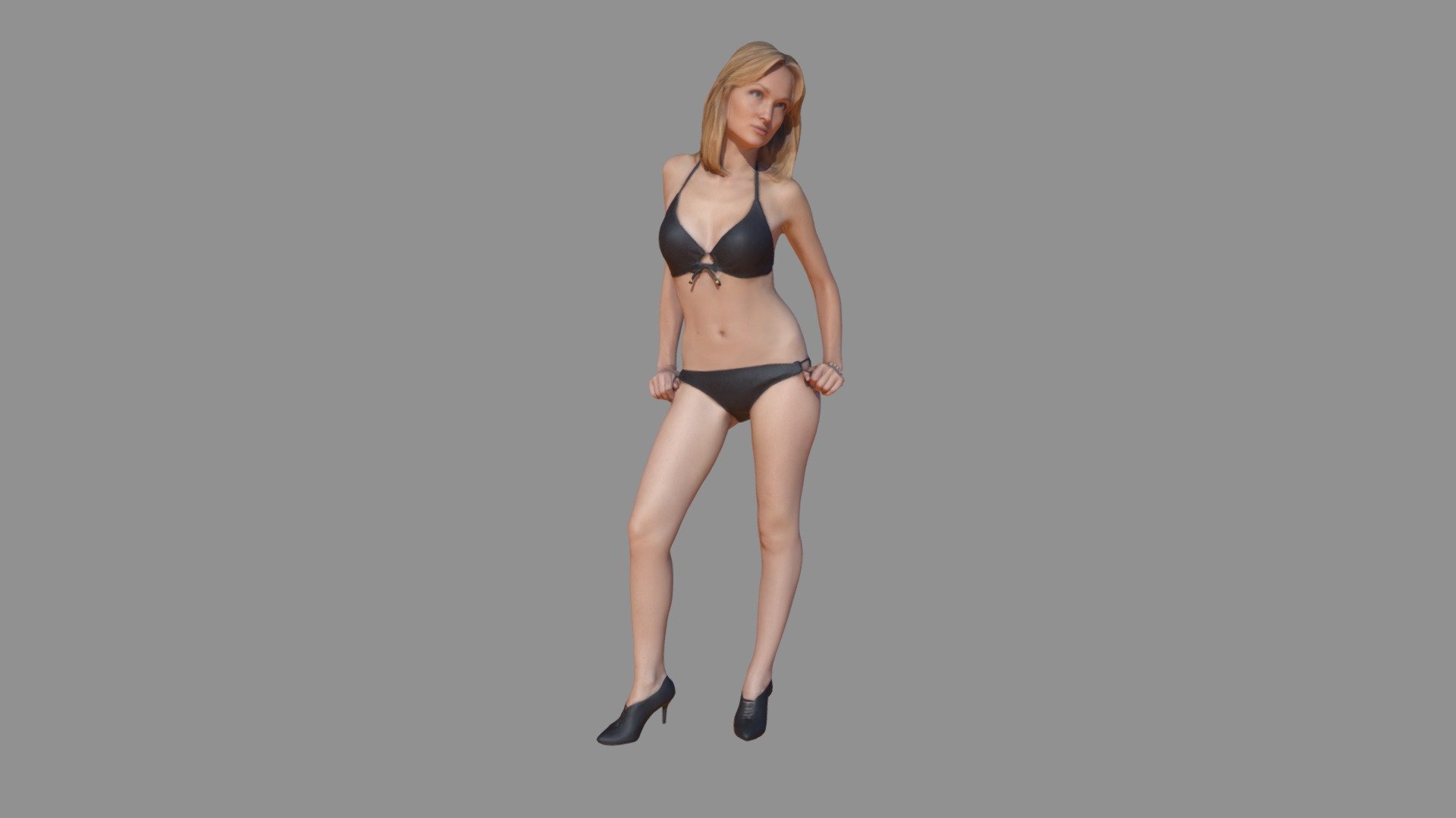 Female in Underwear 3D Model