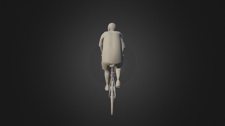 hombre en bicicletai 3D Model