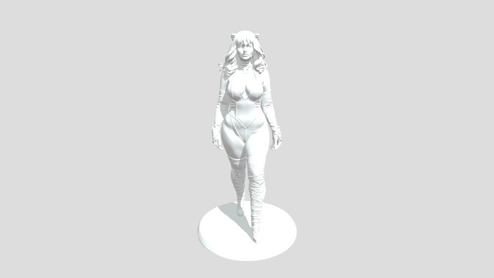 9- Foot Alien Woman On Platform – Modello 3D gratuito STL