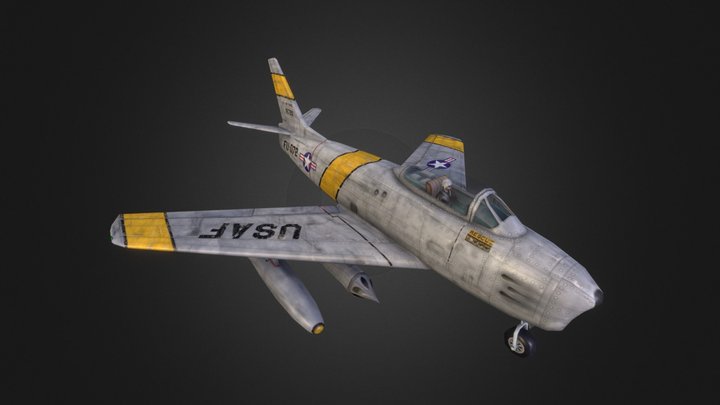 USAF_F86 Sabre 3D Model
