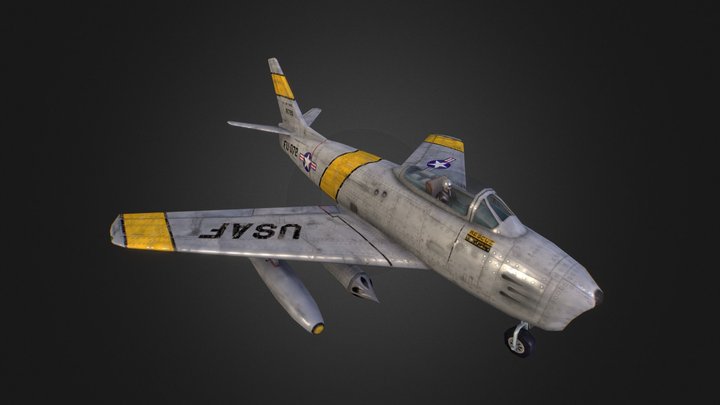 USAF_F86 Sabre 3D Model
