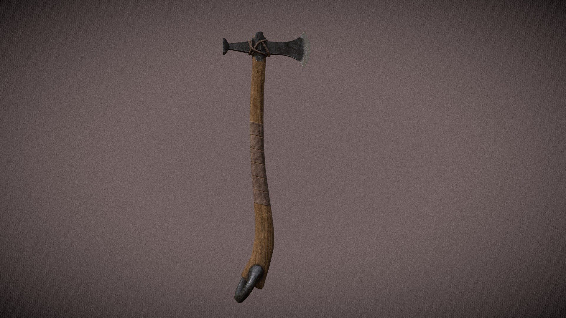 Low-poly battle axe (ready for game)