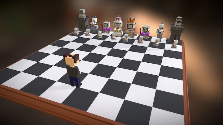 Robot Chess 3D Model