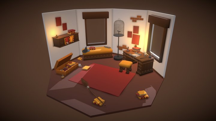 Gryffindor room 3D Model