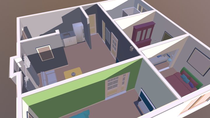 3 Bedroom House 3D Model