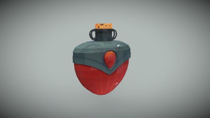 Low Poly HealthPotion 3D Model
