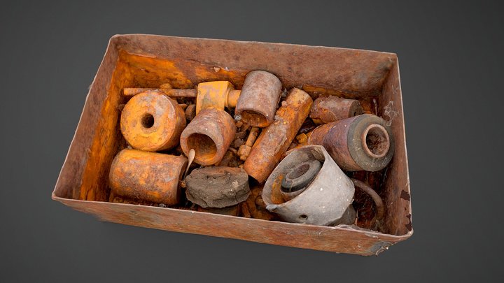 Metal Box - Rusted 3D Model