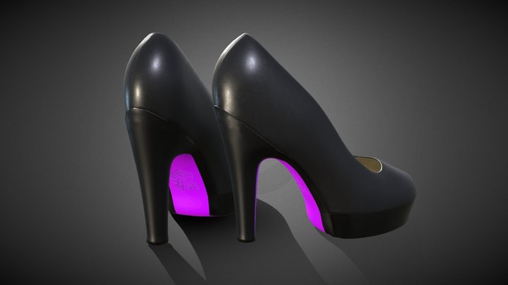 Heels (PU)leather top 3D Model