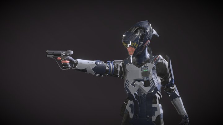 vPD Enforcer - game character 3D Model
