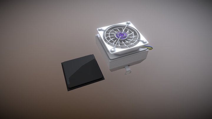 CPU Processor & CPU Cooler – Detailed 3D Model – Free 3D Model STL