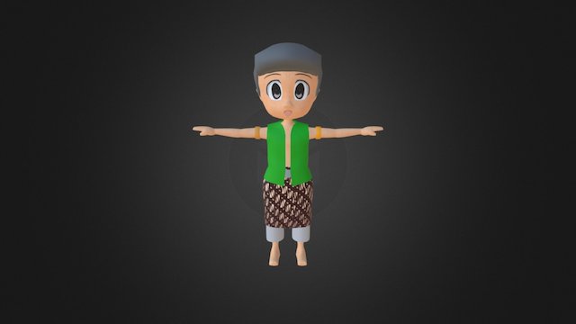Traditional Man Child Body 3D Model