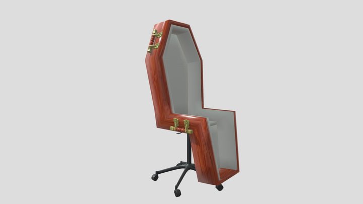 Desk coffin chair 1 3D Model