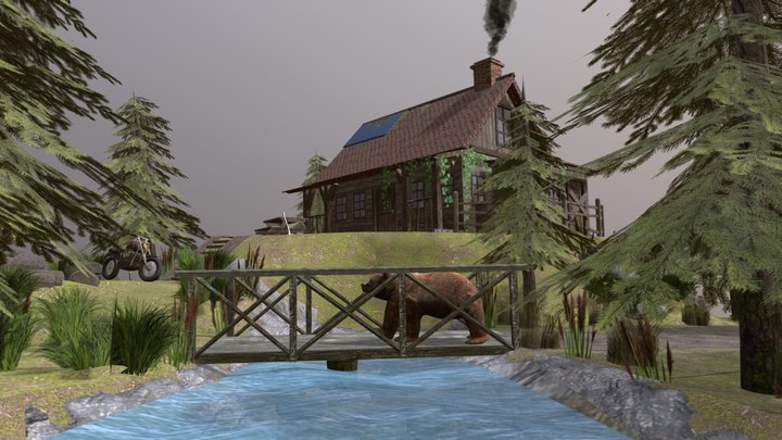 DAE Diorama - Forest Loner 3D Model