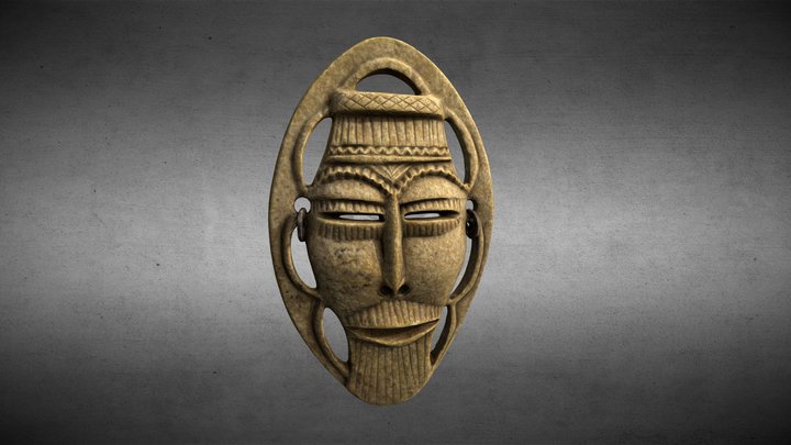 Máscara tribal africana 3D Model
