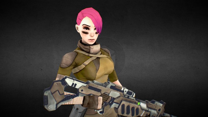 Sniper soldier 3D Model