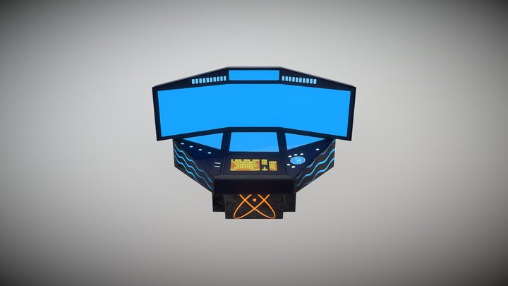 Sci-Fi Monitor 3D Model