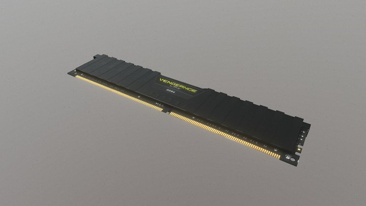 CORSAIR VENGEANCE LPX RAM 3D Model
