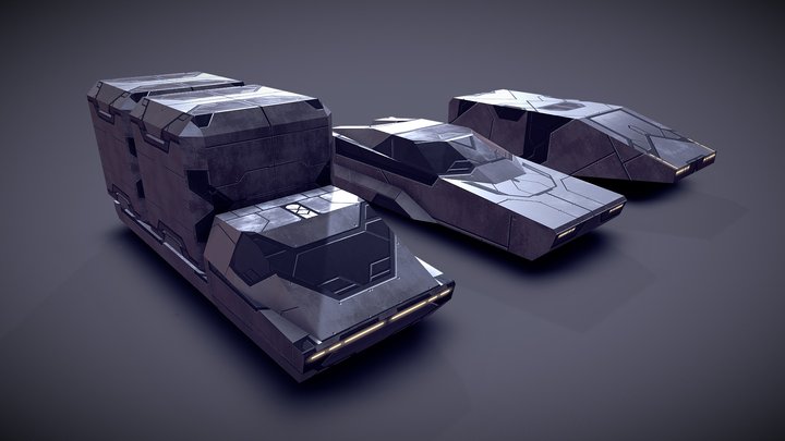 FREE - Sci-fi LODs - set 003 - public domain