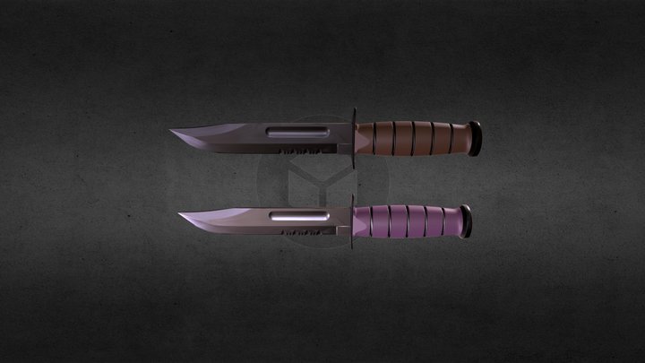 Knife retopology 3D Model