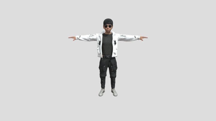 Sitting Talking 3D Model