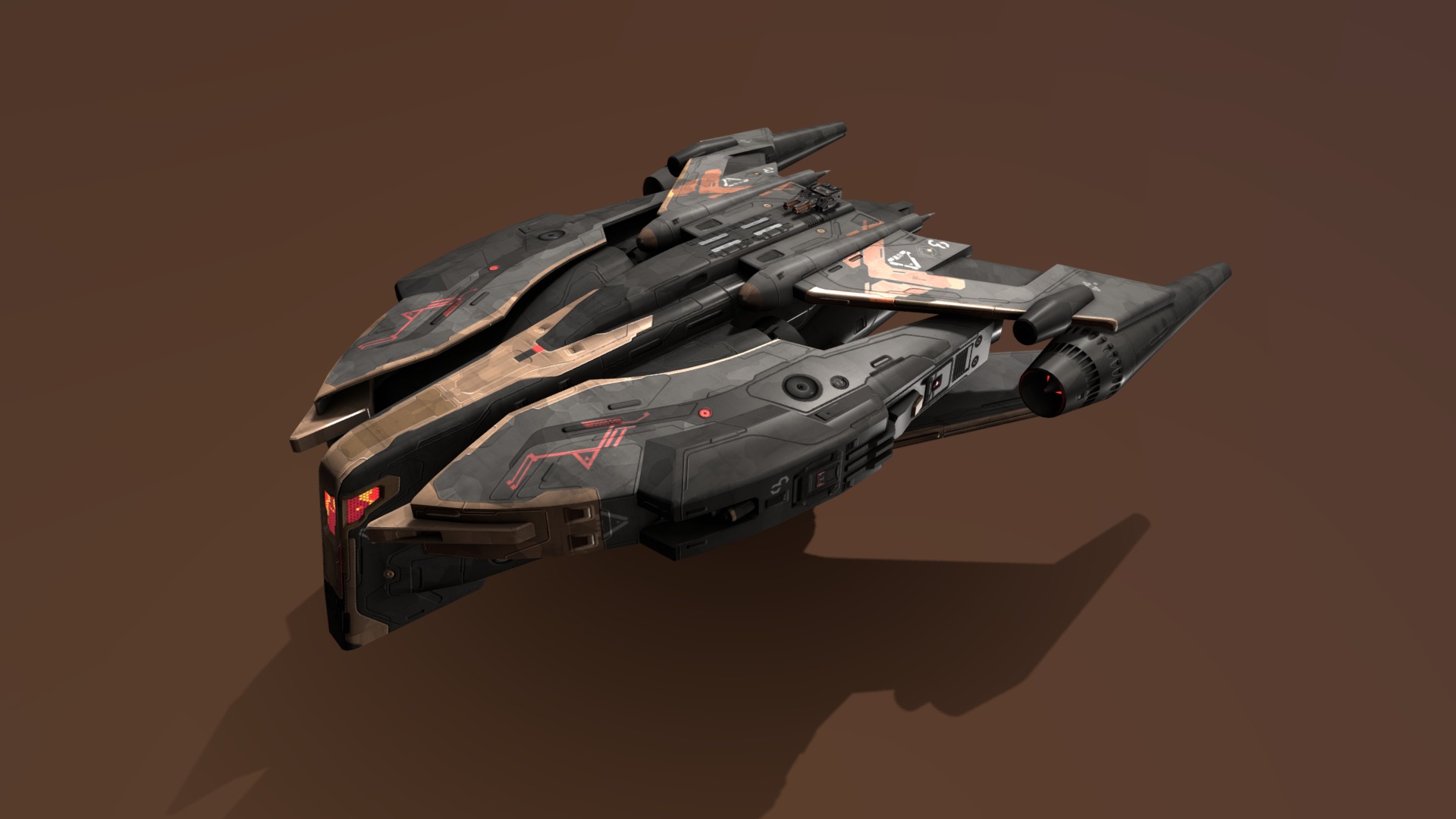 3D model Guardians Destroyer BB3 - This is a 3D model of the Guardians Destroyer BB3. The 3D model is about a toy space ship.