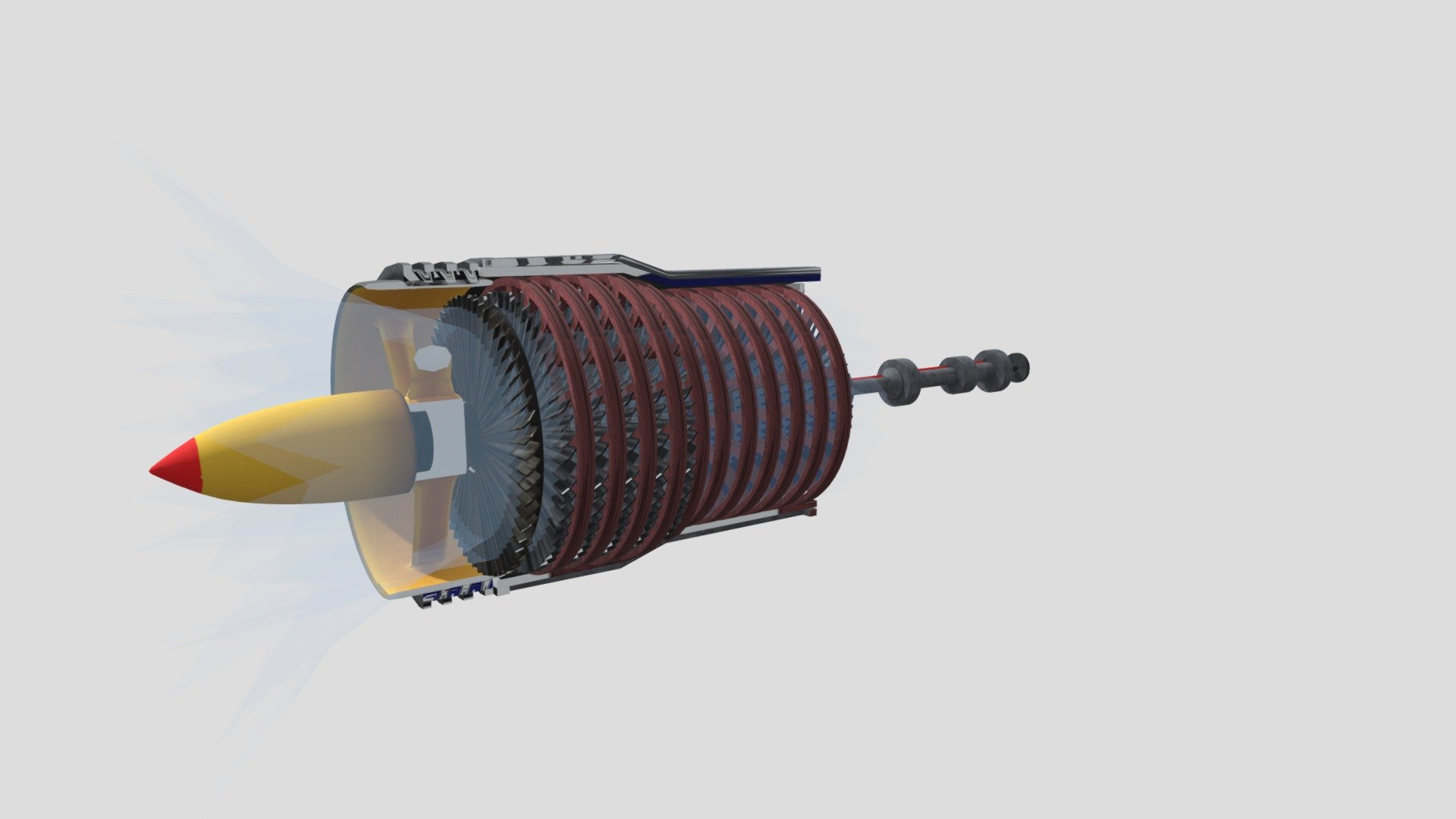 Jet engine 2 - 3D model by Tukang blender (@arifsetiawan.290300 ...