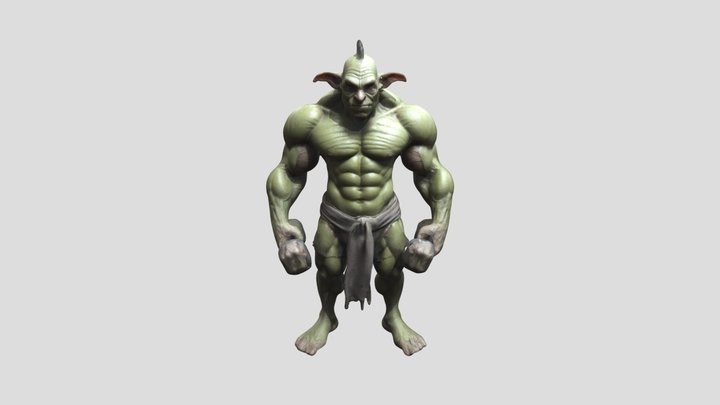 A_goblin bodybuilder 3D Model