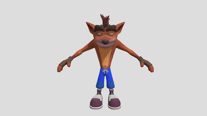 Crash bandicoot T pose 3D Model