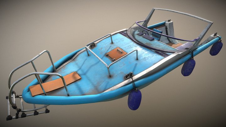 Boat "Gulfstream" 3D Model