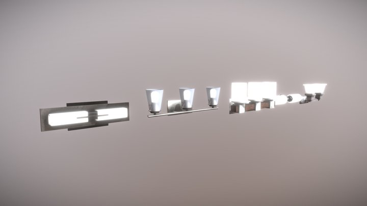 5 Modern Wall Lights 3D Model