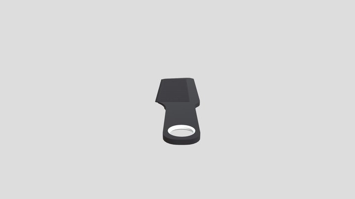 Curved Notched Comb 3D Model