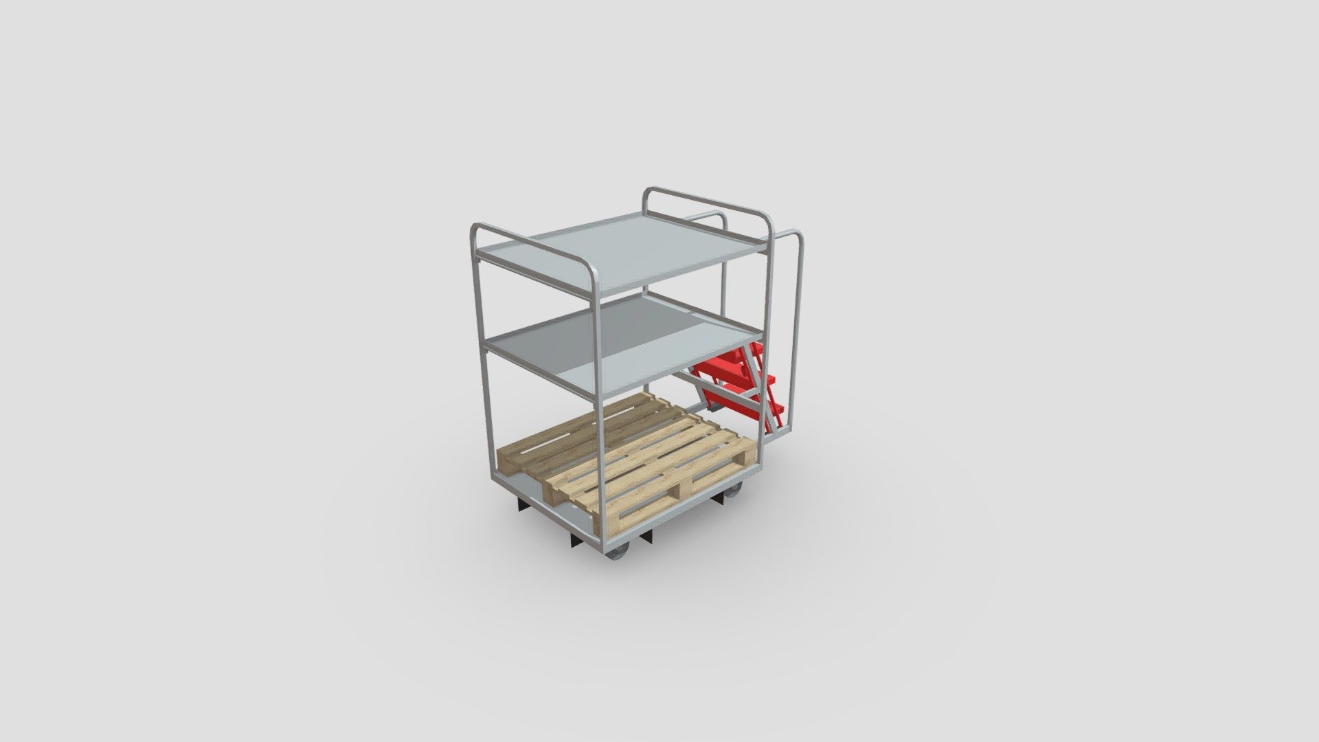 Pallet Trolley 3D model by 3DVIEW (Jakenorsemandirect) [f51af41